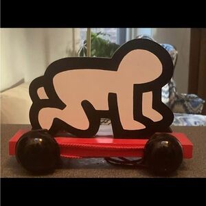 Keith Haring Red and Black Rolling toy home decor